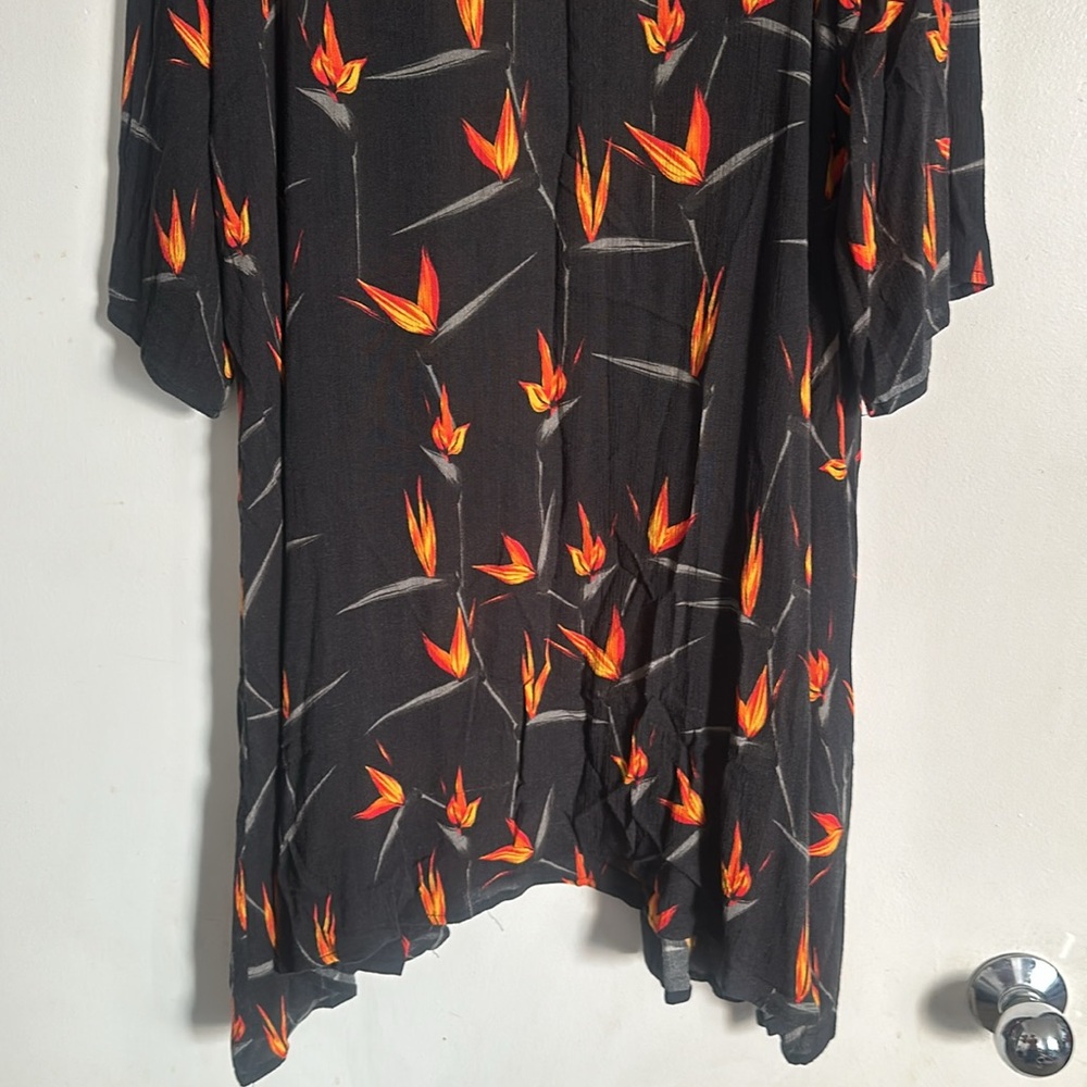 Birds of Paradise Black Kimono / EUC - Picture 4 of 4